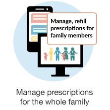
manage prescriptions for the whole family